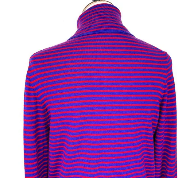 J. Crew 100% Merino Wool Striped Turtleneck Sweater Size XL - Picture 7 of 16